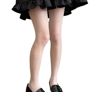 Sweet summer sheer pantyhose with silver glitter bows, breathable and elegant leg wear.