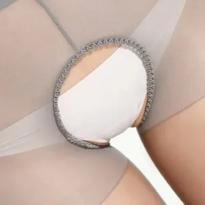 Collant transparent entrejambe ouvert ultra fin collant brillant femme vue principale