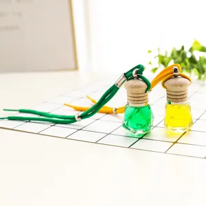 Car perfume pendant hanging aromatherapy essential oil bottle crystal glass bottle decoration