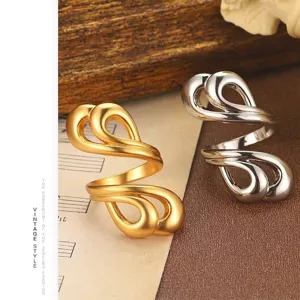 Bagues de style cour vintage en or et argent avec design torsadé en spirale pour femme