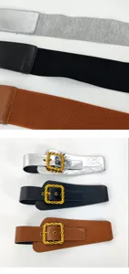 Breiter elastischer Taillengürtel für Damen, stilvolles Mantel- und Kleider-Accessoire.
