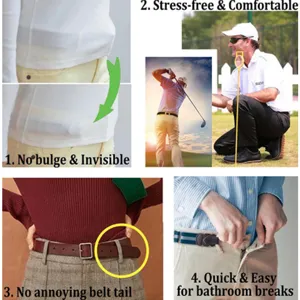 Buckle-free invisible elastic belt for women, comfortable stretch jeans waist belt design.