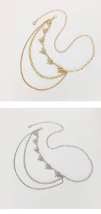 Detail view of multi-layer shell waist chain, elegant ocean style body jewelry for women.
