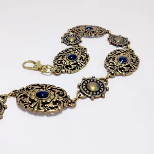 Vintage Ethnisch Metall Taille Kette Verziert Hohl Schnitzerei Kleid Hanfu Gürtel Chic