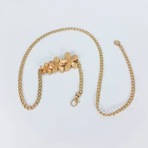 Gold flower waist chain for women metal body chain bohemian beach jewelry summer accessories