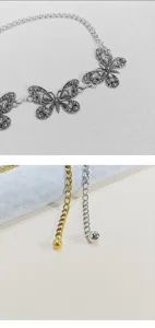 Women metal butterfly waist chain retro dress jeans belt stylish body jewelry accessory new