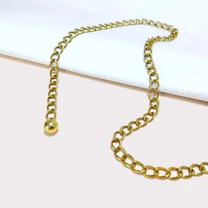 Catena da vita in metallo dorato da donna, elegante cintura decorativa vintage chic.