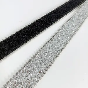 Women's chic glitter beaded edge decorative belt set, stylish accessory for modern outfits.