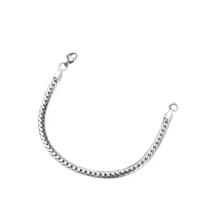 Minimalistisches Armband aus 304 Edelstahl für Herren mit poliertem Silber-Finish