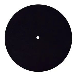 Alfombrilla de fieltro negro para tocadiscos, protección antideslizante para discos vinilo