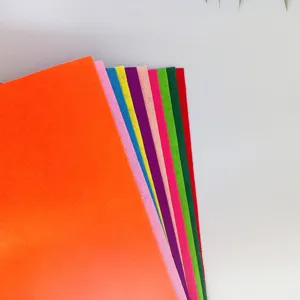 Assorted vibrant multi-colored non-woven felt fabric sheets for DIY handmade craft projects