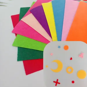 Assorted colorful non-woven felt sheets set for DIY crafts and kindergarten decorations