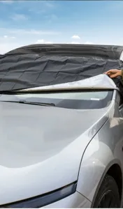 Car windshield sun shade cover foldable silver coated UV protection front window protector
