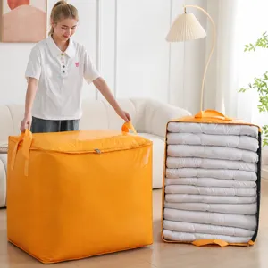 Borsa di Stoccaggio per Imballaggio di Trasloco di Grande Capacità Tessuto Impermeabile Trapunta Vestiti Organizzatore Borsa Bagaglio da Viaggio