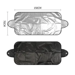 Car windshield sun shade foldable silver coated front window cover protector 150x70cm