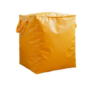 Grande borsa di contenimento gialla per trasloco, organizer per vestiti e piumoni resistente
