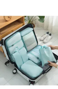 7-teiliges Reise-Organizer-Set, leichte Packtaschen für Kleidung und Koffer-Aufbewahrung.