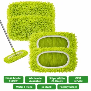 Chenille Flat Mop Replacement Cloth Washable Dust Cleaning Pad Reusable Microfiber Floor Mop Refill Cover Home Tool