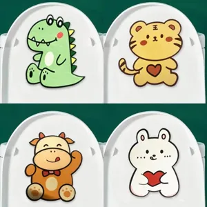 Cartoon Animal Felt Toilet Deodorizer Sticker Printed Fragrance Bathroom Ornament Cute Bear Rabbit Odor Removal Decor