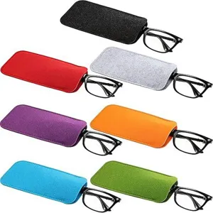 Custodie per occhiali in feltro portatili in vari colori per riporre gli occhiali da sole