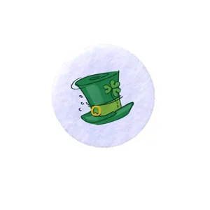 Professional St. Patrick's Day green Leprechaun hat enamel pin with lucky shamrock decoration