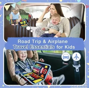 Toddler felt busy board toy for early education, perfect for road trips and airplane travel
