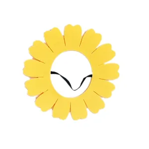 Vibrant yellow felt sunflower headpiece for kids school sports and stage performance props