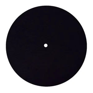 Alfombrilla de fieltro negro para tocadiscos de vinilo y protección de discos
