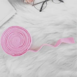 Kerst Wolvilt Lint Rol Voor Kerstboom Krans DIY Knutselen Lint Polyester Strik Materiaal Rood Roze Wit Grijs