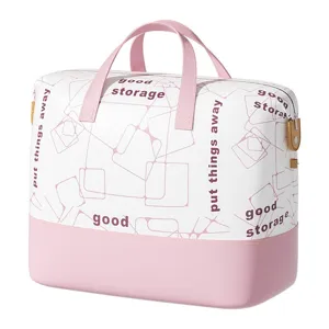 Grand sac de rangement imperméable pour vêtements organisateur de déménagement rose