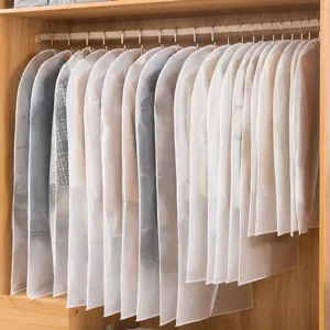 Cubierta antipolvo transparente para trajes y abrigos bolsa colgante de almacenamiento