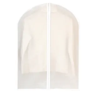 Funda protectora transparente para ropa colgada trajes y abrigos con cremallera práctica.
