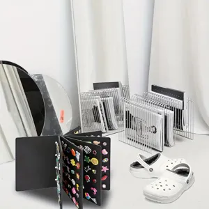 Detailed view of black felt folding storage bag for enamel pins and brooches