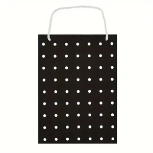 Front view of a black felt hanging board for brooch and jewelry organization display