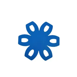 Blue flower-shaped felt pan protector for kitchen cookware heat-resistant dividers