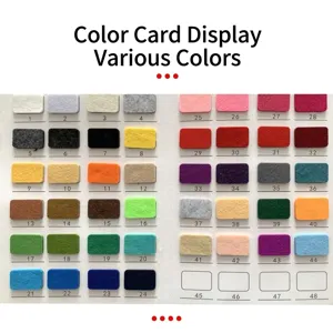 Umfassende Filz-Farbtabelle mit verschiedenen Proben für Taschen-Organizer-Sets