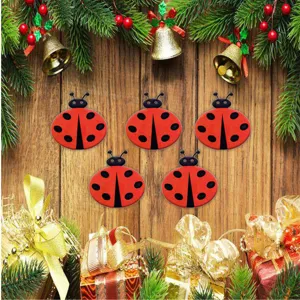 Cute Cartoon Ladybug Fruit Vegetable Non-Woven Felt Applique DIY Craft Fabric Decorative Accessories For Home Festival Party Decoration