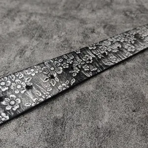Ceinture en cuir PU avec motif floral gaupree style occidental pour hommes et femmes