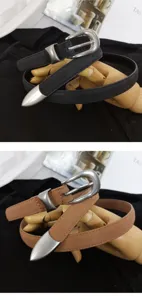 Women suede leather belt with metal buckle vintage waist strap for dresses jeans stylish accessory