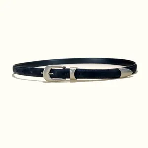 Women's suede split leather belt, stylish Korean style thin belt for dress and jeans.
