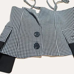 Koreaanse stijl houndstooth camisole vest, elegante mouwloze top voor dames mode mooi.