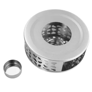 Chauffe-thé en acier inoxydable support de chauffe-bougie pour théière chauffe-plat de cuisine