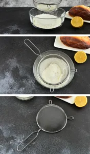 Stainless steel flour sifter fine mesh strainer baking tool for kitchen sifting powder sugar