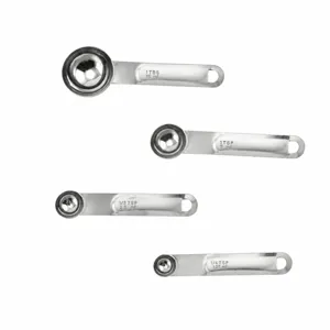 Set de 4 cuillères à mesurer en acier inoxydable pour pâtisserie cuisine taille.