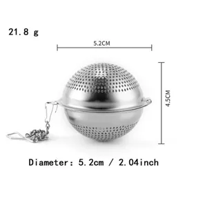 Filtro Infusore per Tè in Acciaio Inossidabile a Sfera con Catenella per Tè a Foglie Sfuse