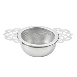 Creative 304 Stainless Steel Tea Strainer Double Ear Lace Tea Filter Mesh Loose Leaf Tea Infuser Teaware Tool