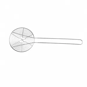 Stainless steel spider strainer skimmer kitchen tool with long handle for frying and hot pot