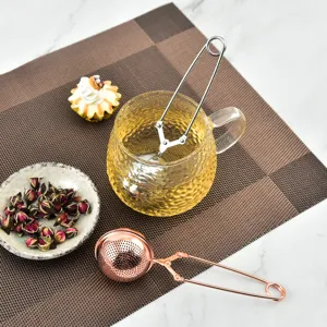 Stainless steel tea infuser mesh tea ball strainer for loose leaf tea and flower tea.