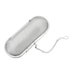 Stainless steel rectangular tea infuser strainer for loose leaf tea and soup spices