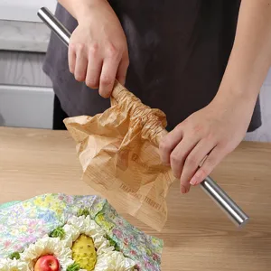 Rouleau à Pâtisserie en Acier Inoxydable Outil de Cuisson Multifonctionnel Rouleau à Pâte pour Cuisine